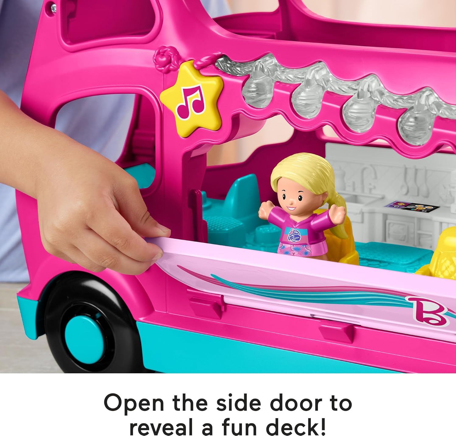 Fisher-Price Little People - Juguete para niños pequeños Barbie Little Dreamcamper RV con música y luces