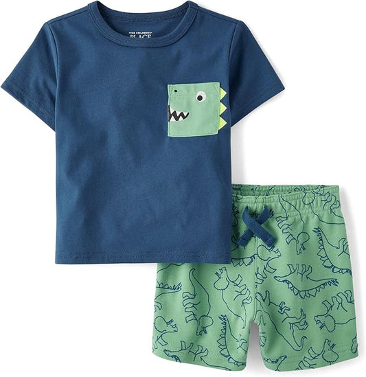 The Children's Place Conjunto de 2 piezas de camiseta y pantalones cortos