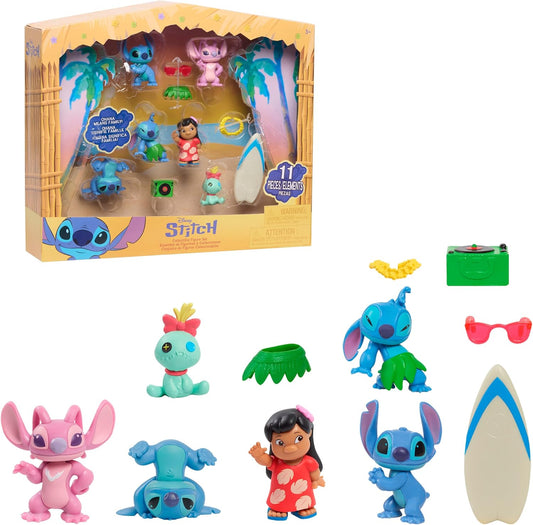 Disney Stitch - Juego de figuras coleccionables con accesorios