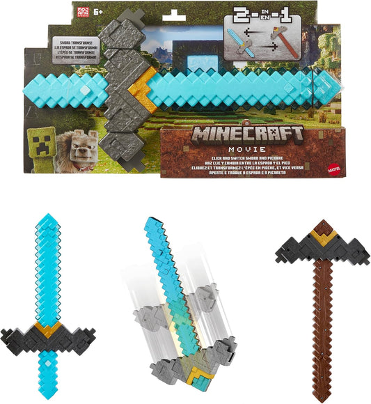 Mattel Minecraft Sword and Pickaxe Juguete 2 en 1
