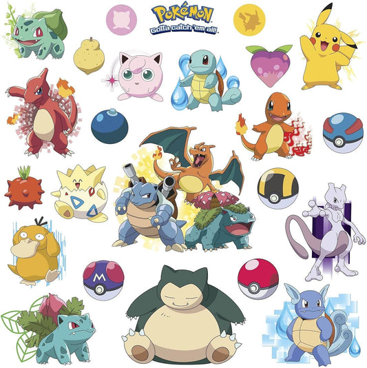 Pokemon Iconic - Calcomanías de pared para despegar y pegar