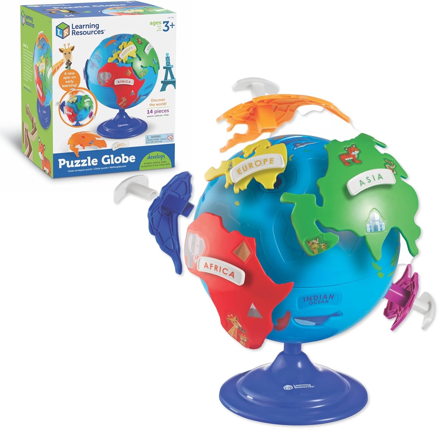 Learning Resources Globo terráqueo rompecabezas, 14 piezas
