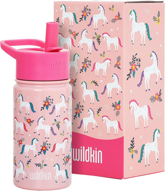 Wildkin Botella de agua de acero inoxidable 14 Onz