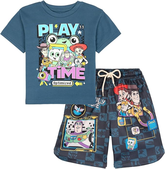 Toy Story Conjunto de camiseta y pantalones cortos de malla