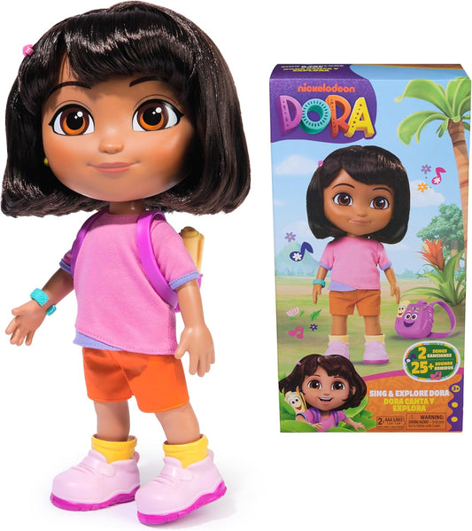 Muñeca Dora, Sing & Explore Dora con música, efectos de sonido, frases bilingües