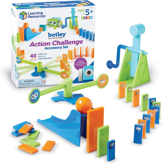 Learning Resources Botley The Coding Robot Action Challenge Juego de accesorios de desafío, 40 piezas