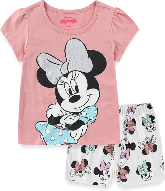 Conjunto de camiseta de manga corta y pantalones cortos Minnie Mouse