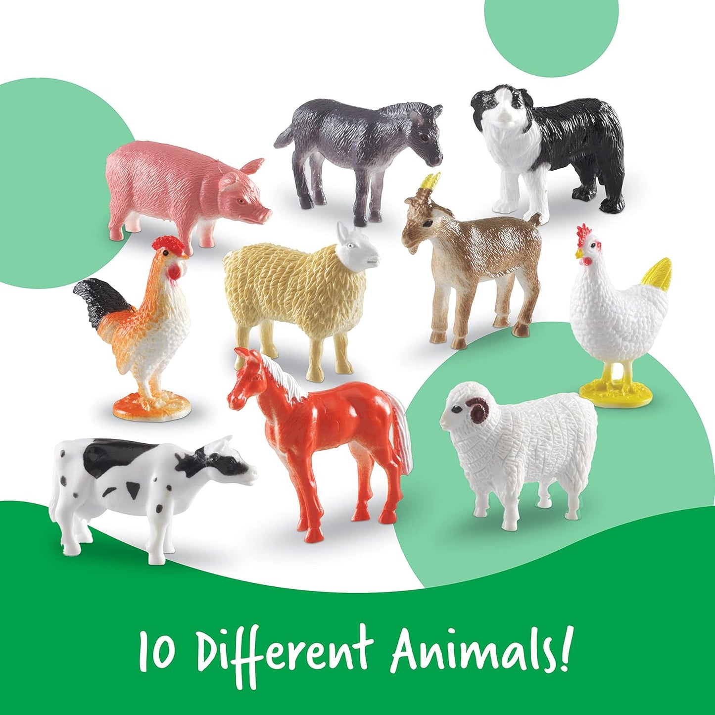 Learning Resources - Juego de 60 figuras Animales de Granja 