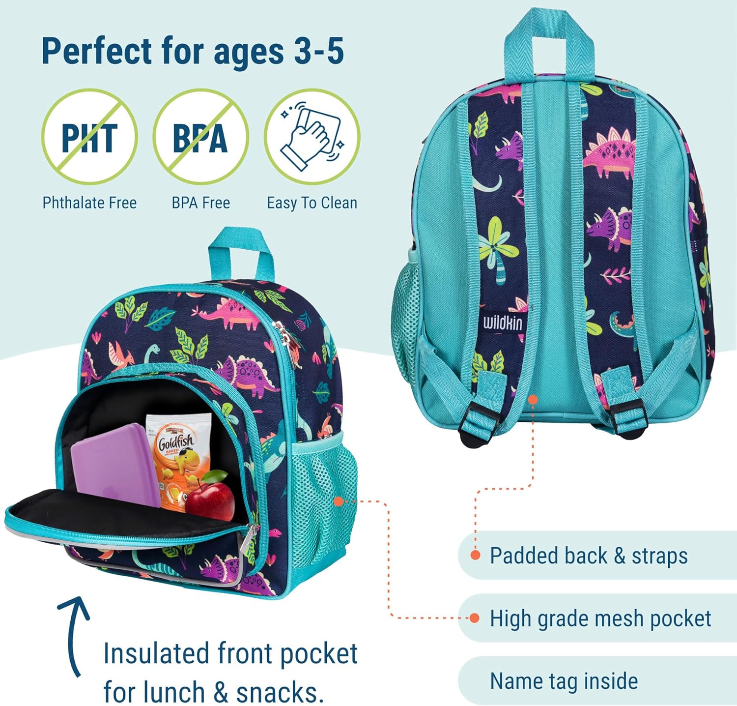 Wildkin Mochila infantil de 12 pulgadas 