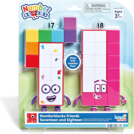 hand2mind Numberblocks Friends - Figuras de diecisiete y dieciocho