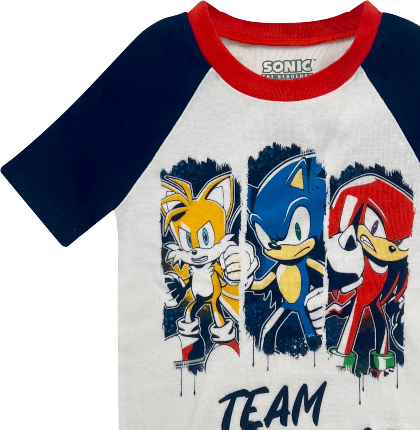 Sonic Conjunto de pijama para niños, 4 piezas