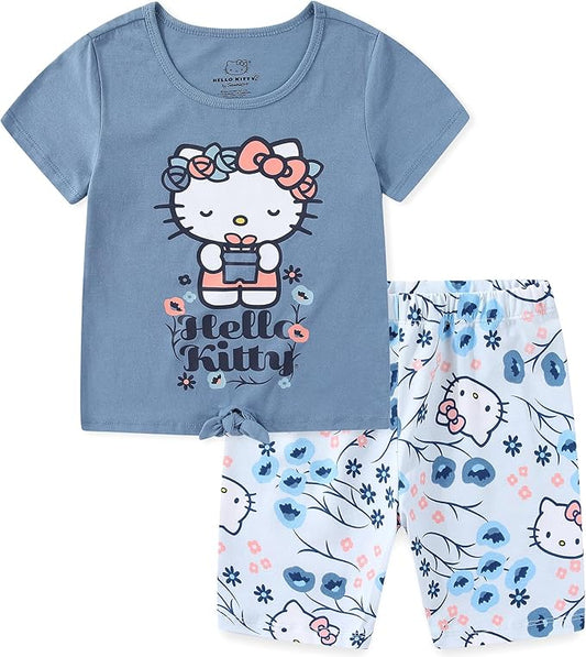 Hello Kitty Sanrio - Conjunto de camiseta de manga corta y pantalones cortos