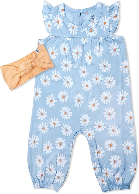 HonestBaby Conjunto de mameluco y diadema