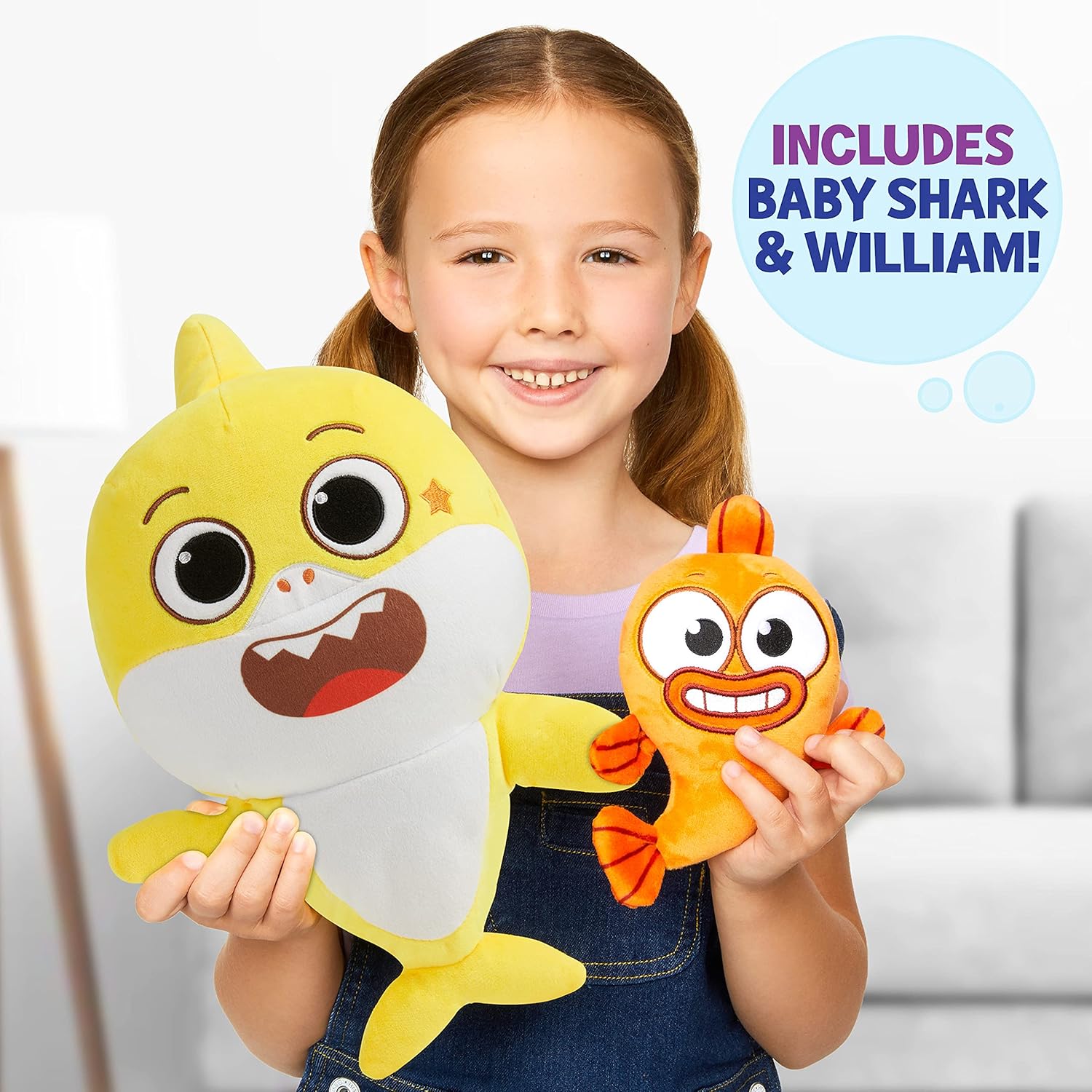 Juguetes musicales de peluche cantar y columpiar, paquete de 2 unidades Juguete Baby Shark