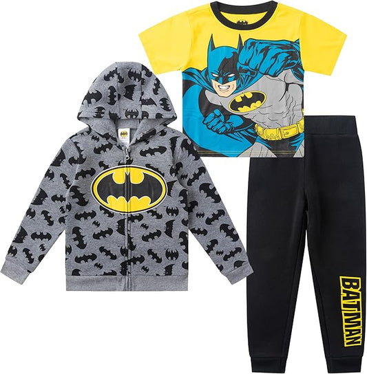 Warner Bros. Batman - Conjunto de sudadera con capucha y pantalón