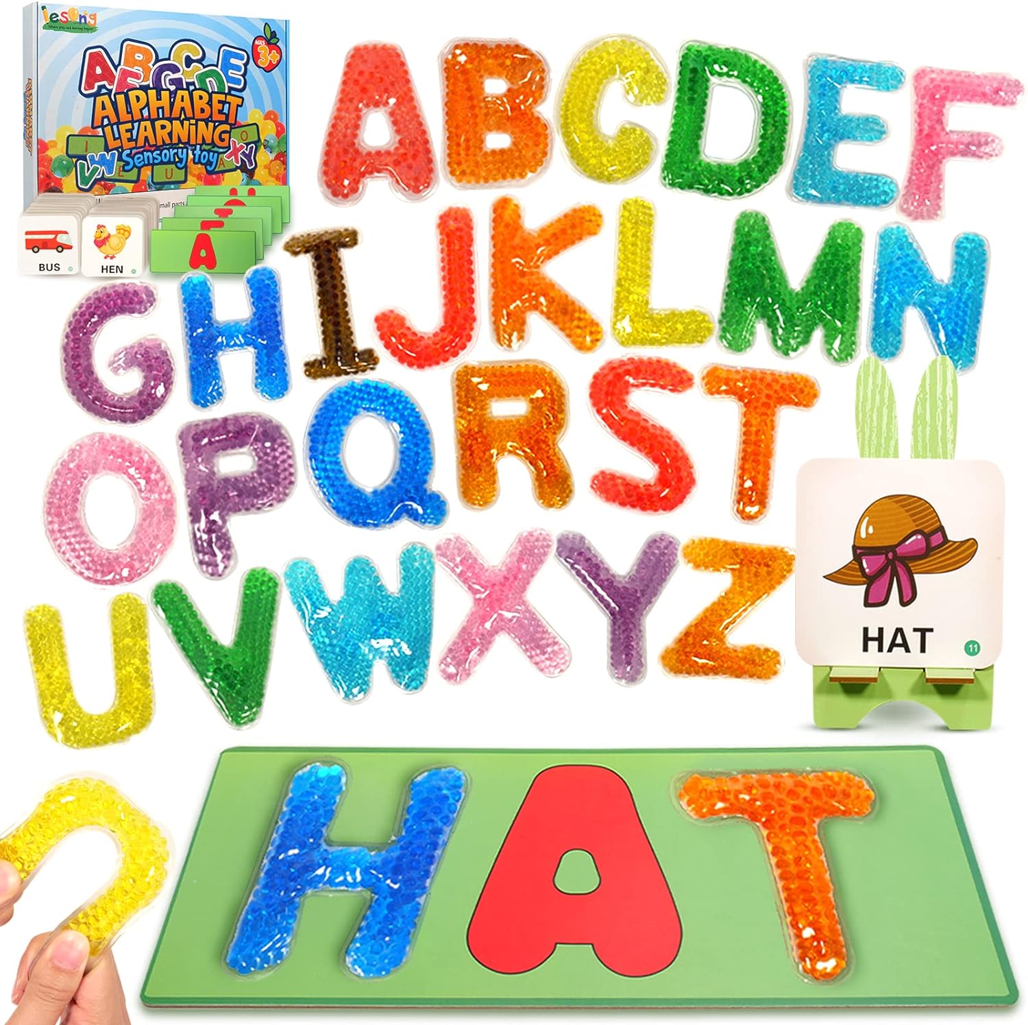 Alphabet Letters Sensory Toys: ABC Learning Educational Montessori Toys, Fidgets Sensory Toys for Classroom Calm down Corner Autistic Anxiety Relief