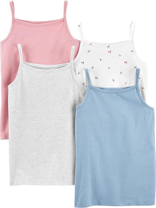 Simple Joys by Carter's Camisetas sin mangas, paquete de 4