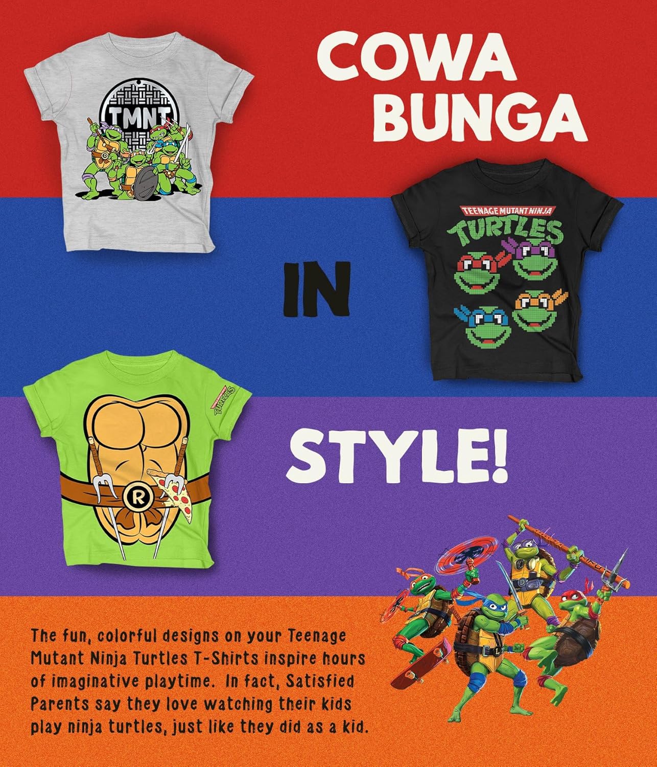 Camiseta de las Tortugas Ninja (conjuntos) 