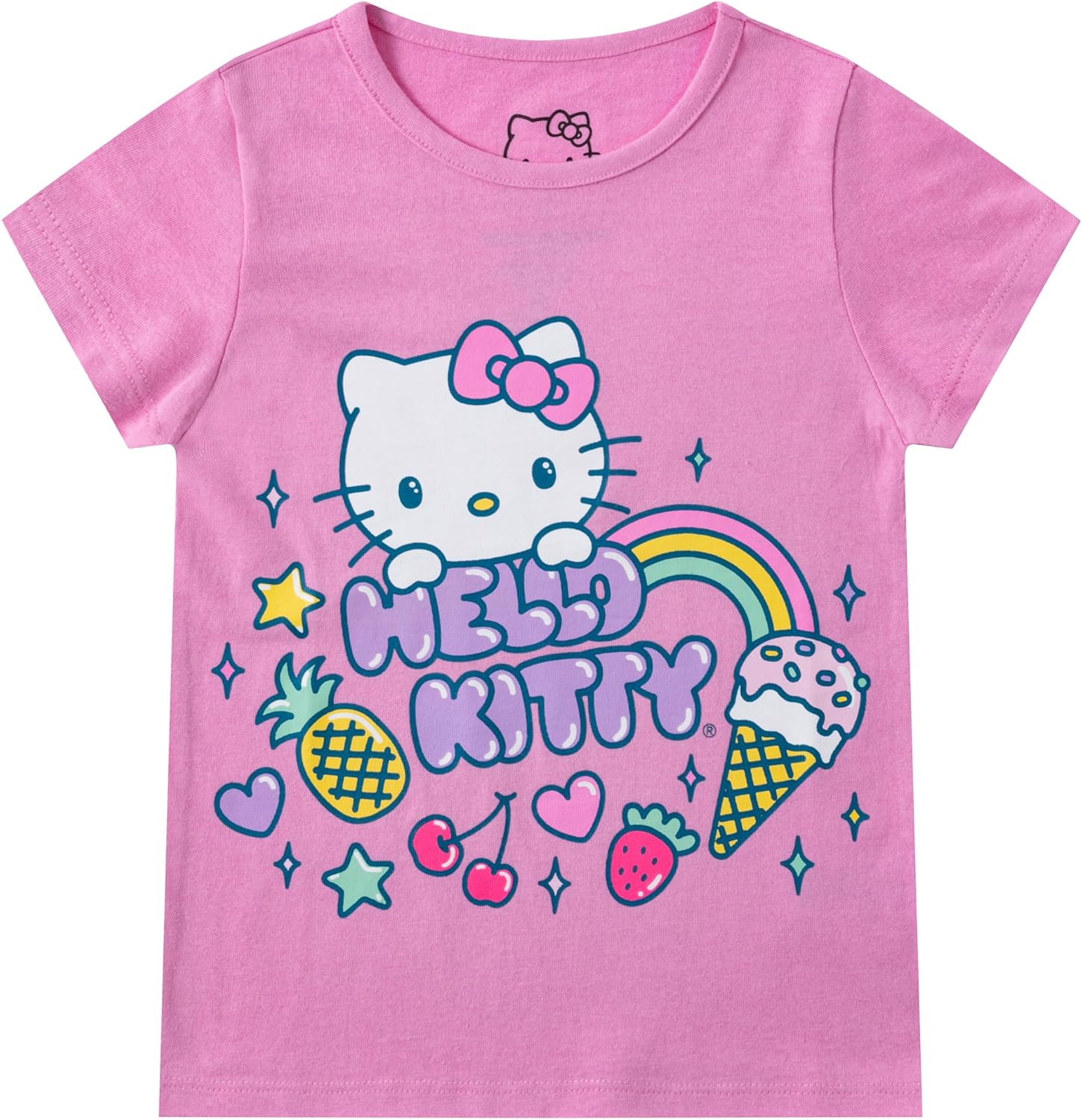 Hello Kitty Sanrio - Paquete de 3 camisetas de manga corta