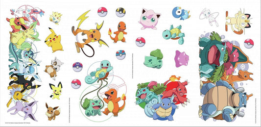 Calcomanías de pared para personajes favoritos de Pokémon