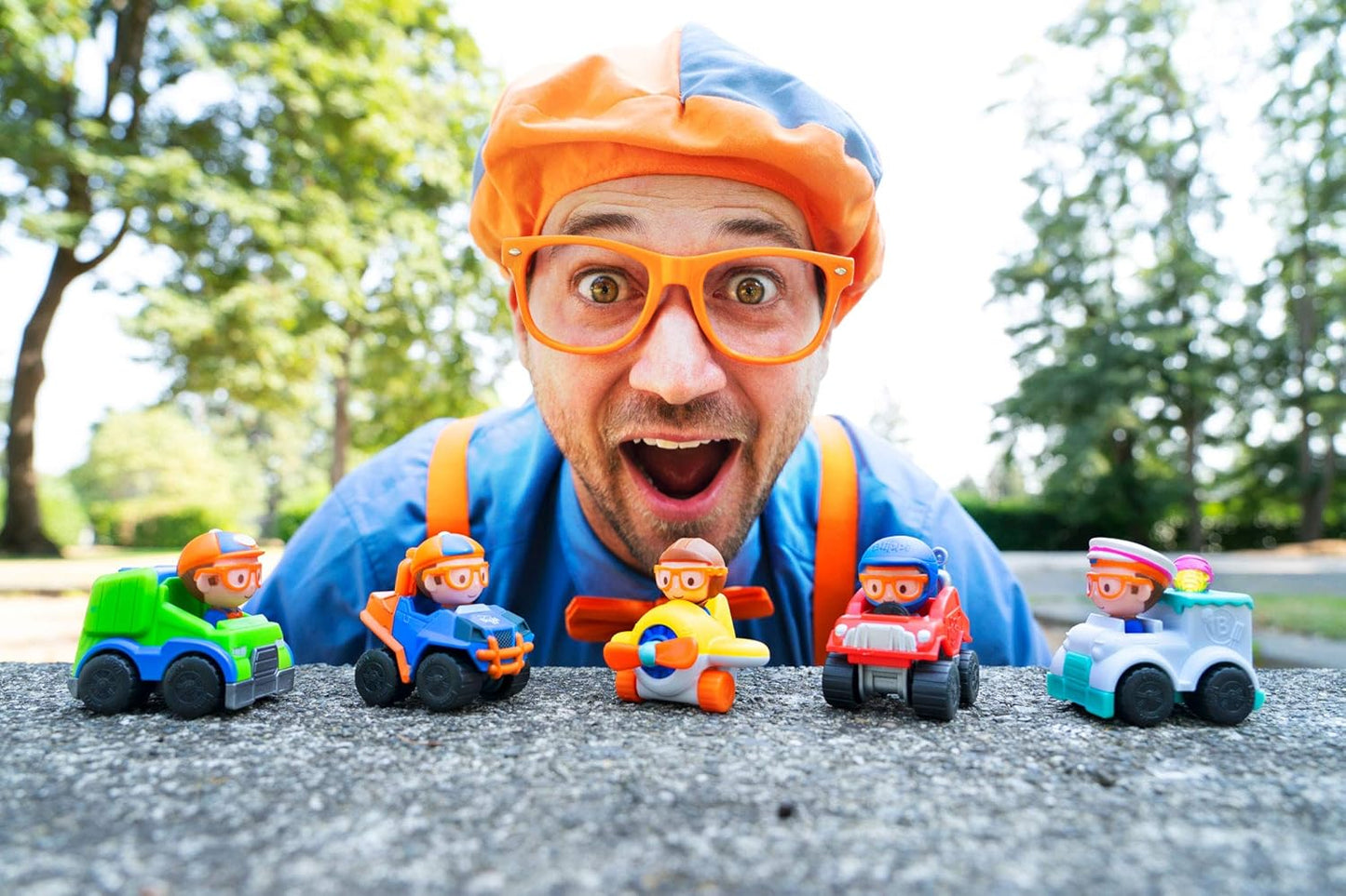 Blippi Mini móviles, paquete de 5 mini vehículos