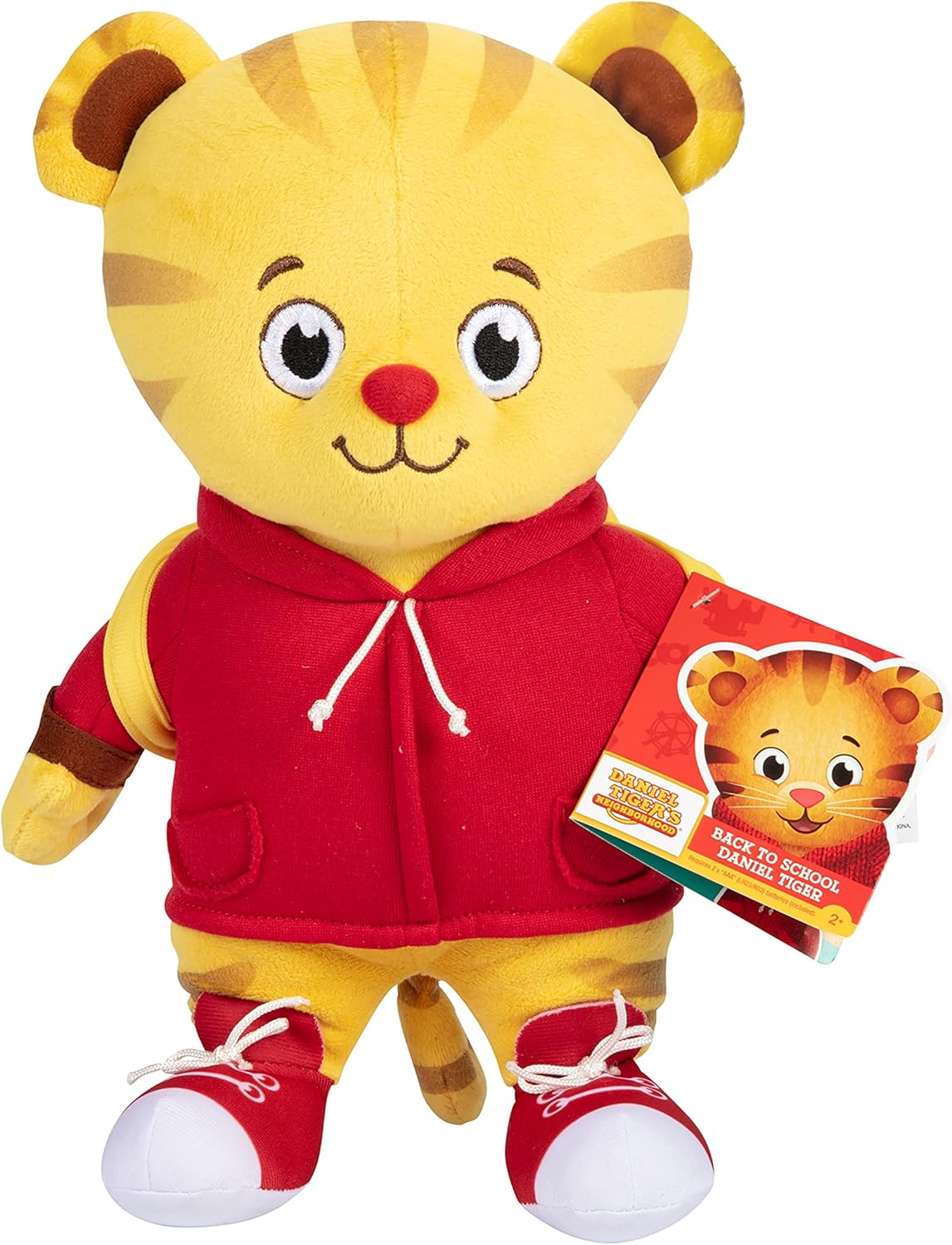 Daniel Tiger's Neighborhood Peluche de Daniel Tiger de regreso a la escuela con Tigey y mochila con música, sonidos y frases