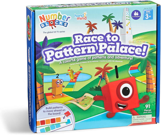 hand2mind Numberblocks Race to Pattern Palace! Juego de mesa