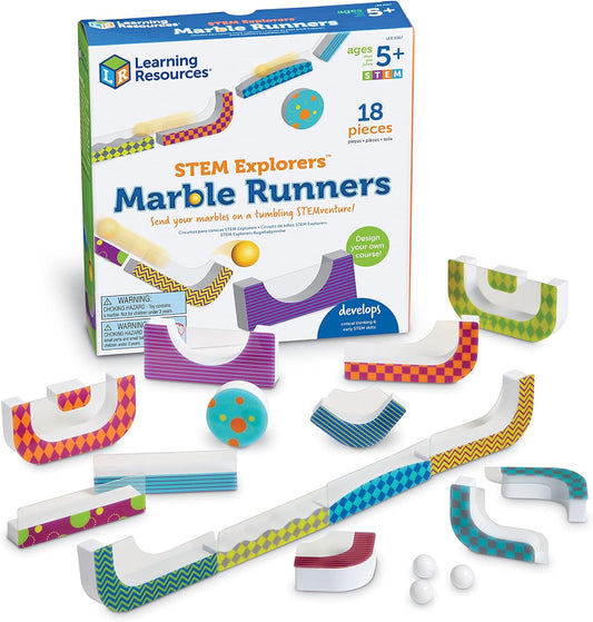 Learning Resources STEM Explorers - Caminos de mármol – 18 piezas