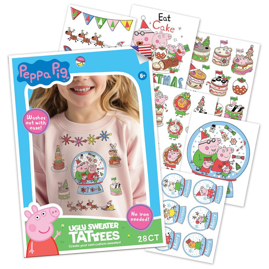 50 tatuajes temporales Peppa Pig Navidad
