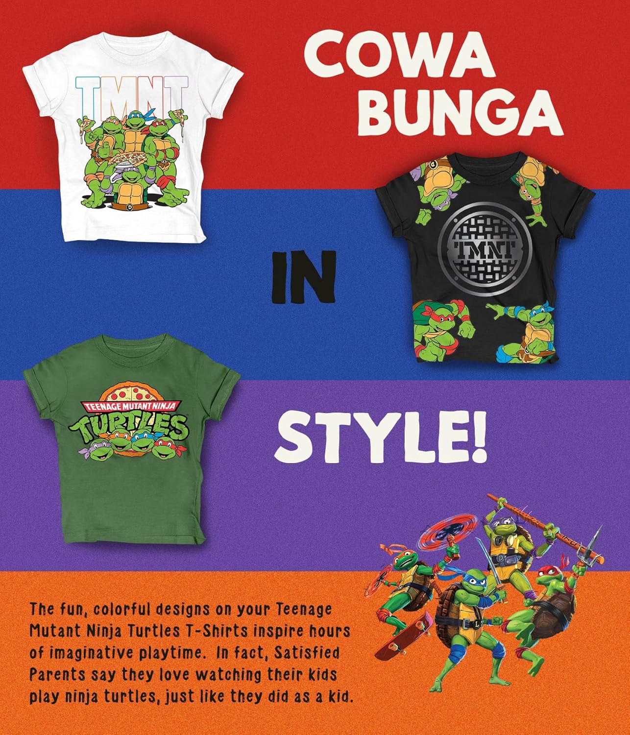 Camisetas de las Tortugas Ninja