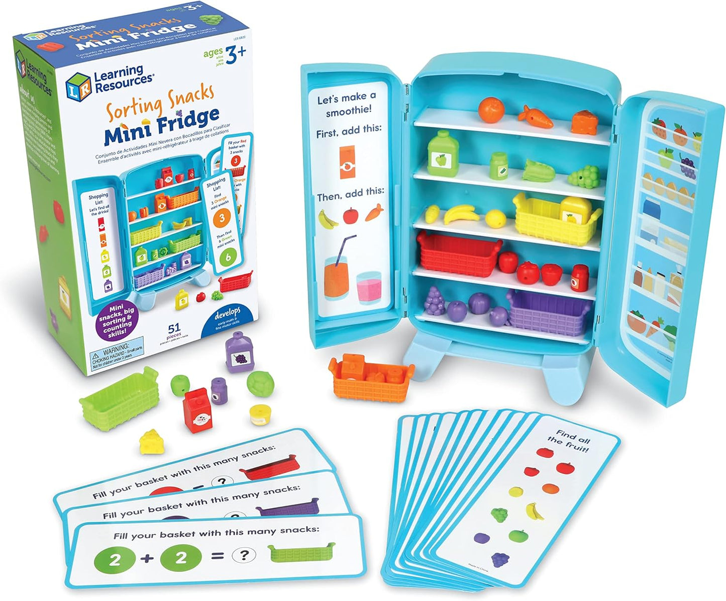 Learning Resources Sorting Snacks - Mini refrigerador para jugar