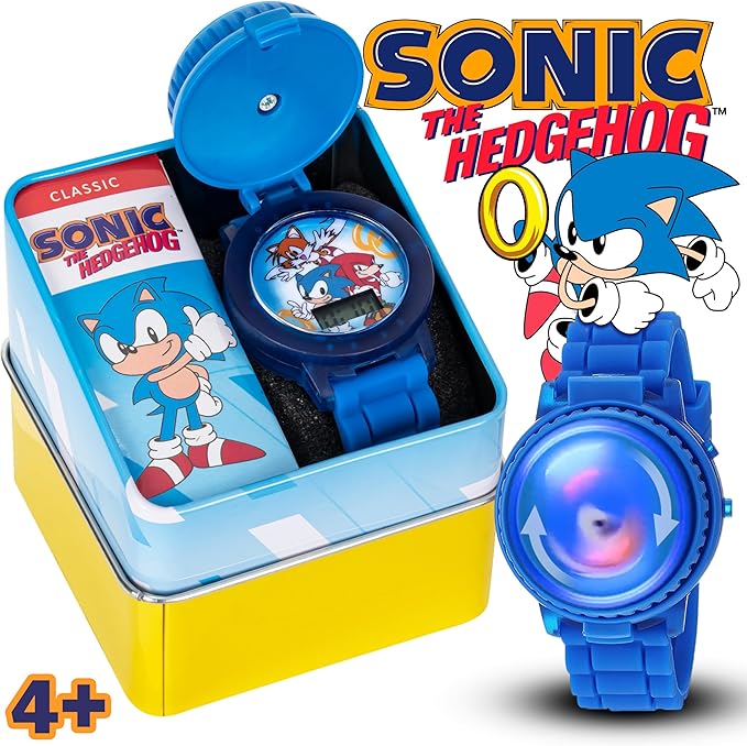 Sonic The Hedgehog SNC4020 Reloj de cuarzo azul con pantalla digital