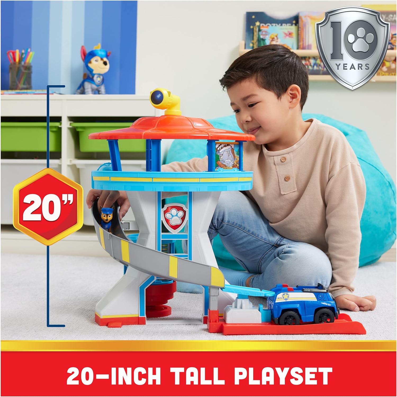 Paw Patrol Juego de torre de vigilancia con lanzador de autos 