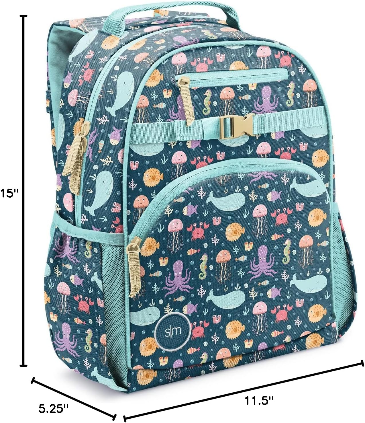 Simple Modern Fletcher - Mochila para niños Mar 15" Pulgadas 