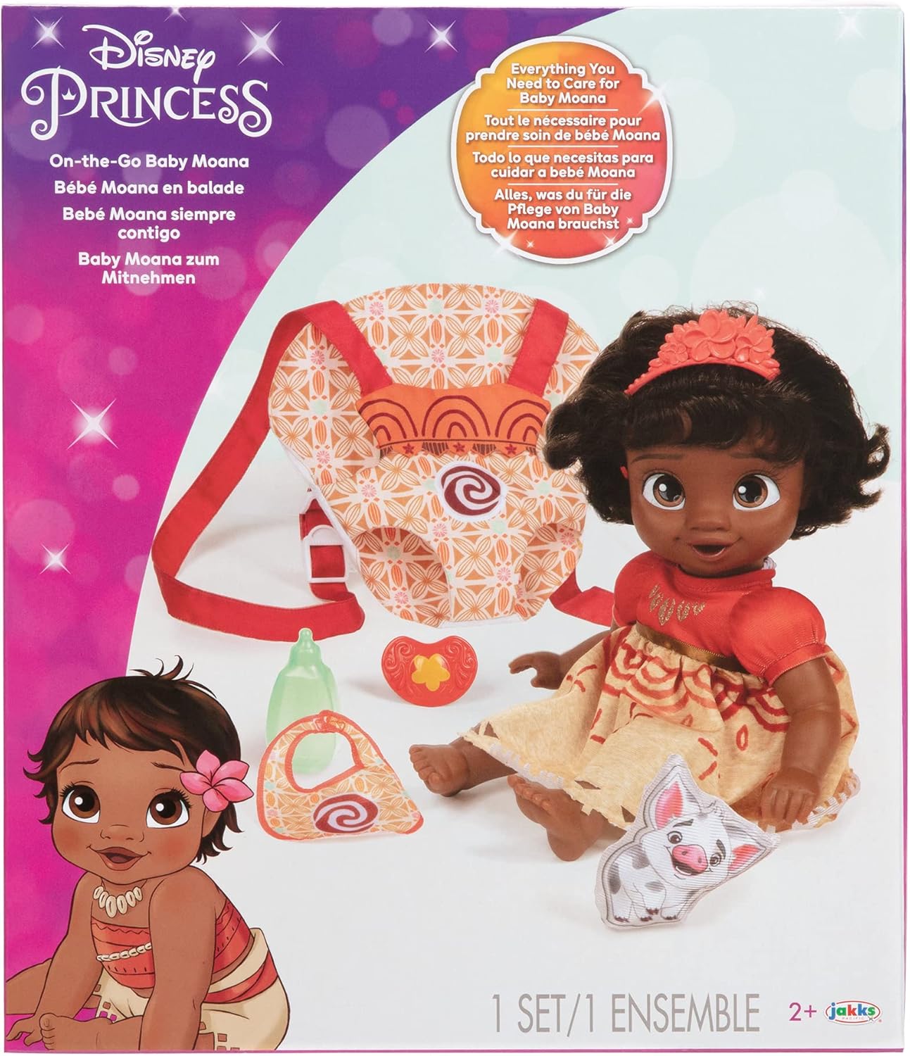 Disney - Muñeca de la princesa Baby Moana Baby de lujo con tiara