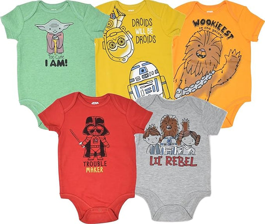STAR WARS Paquete de 5 mamelucos