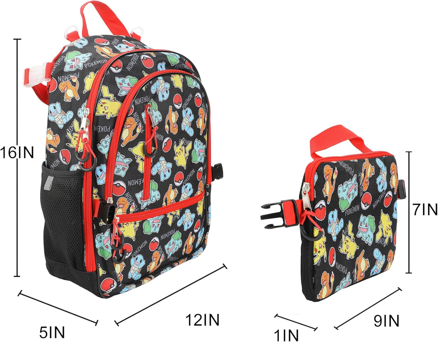 Juego combinado de mochila y lonchera / 16 pulgadas alto