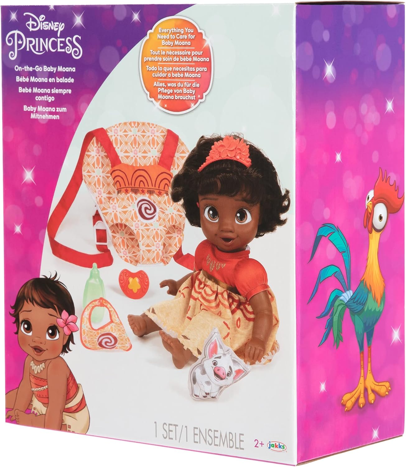 Disney - Muñeca de la princesa Baby Moana Baby de lujo con tiara