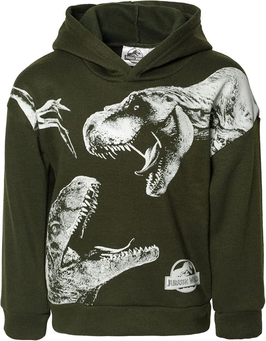 Jurassic World Dinosaur T-Rex - Sudadera con capucha de forro polar