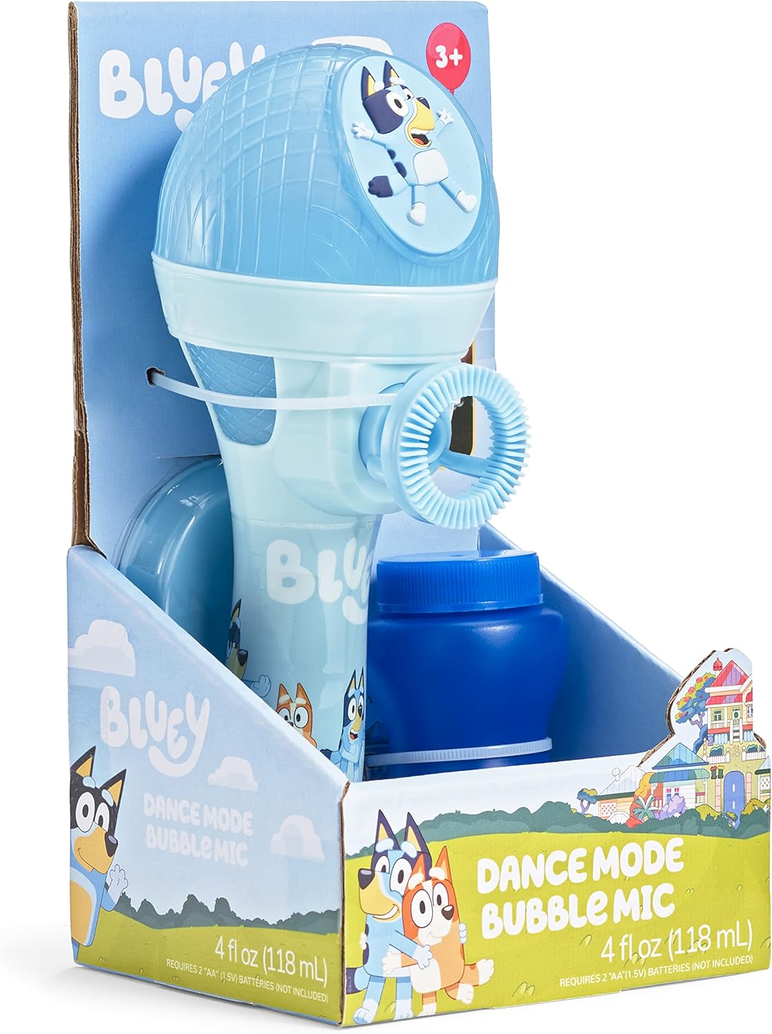 BLUEY - Máquina de burbujas y micrófono de juguete con modo de baile