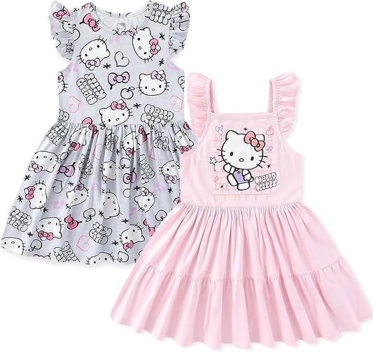 Hello Kitty Sanrio - Paquete de 2 vestidos
