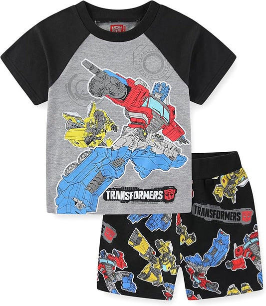 ransformers Optimus Prime Bumblebee - Conjunto de camiseta de manga corta y pantalones cortos