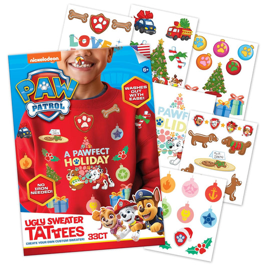 50 tatuajes temporales Paw Patrol Navidad