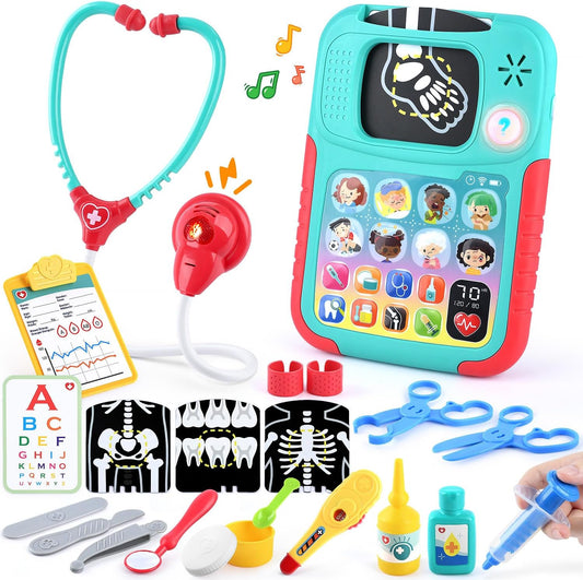 Kit médico para niños con tableta de aprendizaje