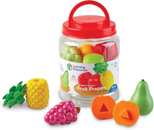 Learning Resources Snap-n-learn - Moldeadores de frutas, juguete de motricidad fina