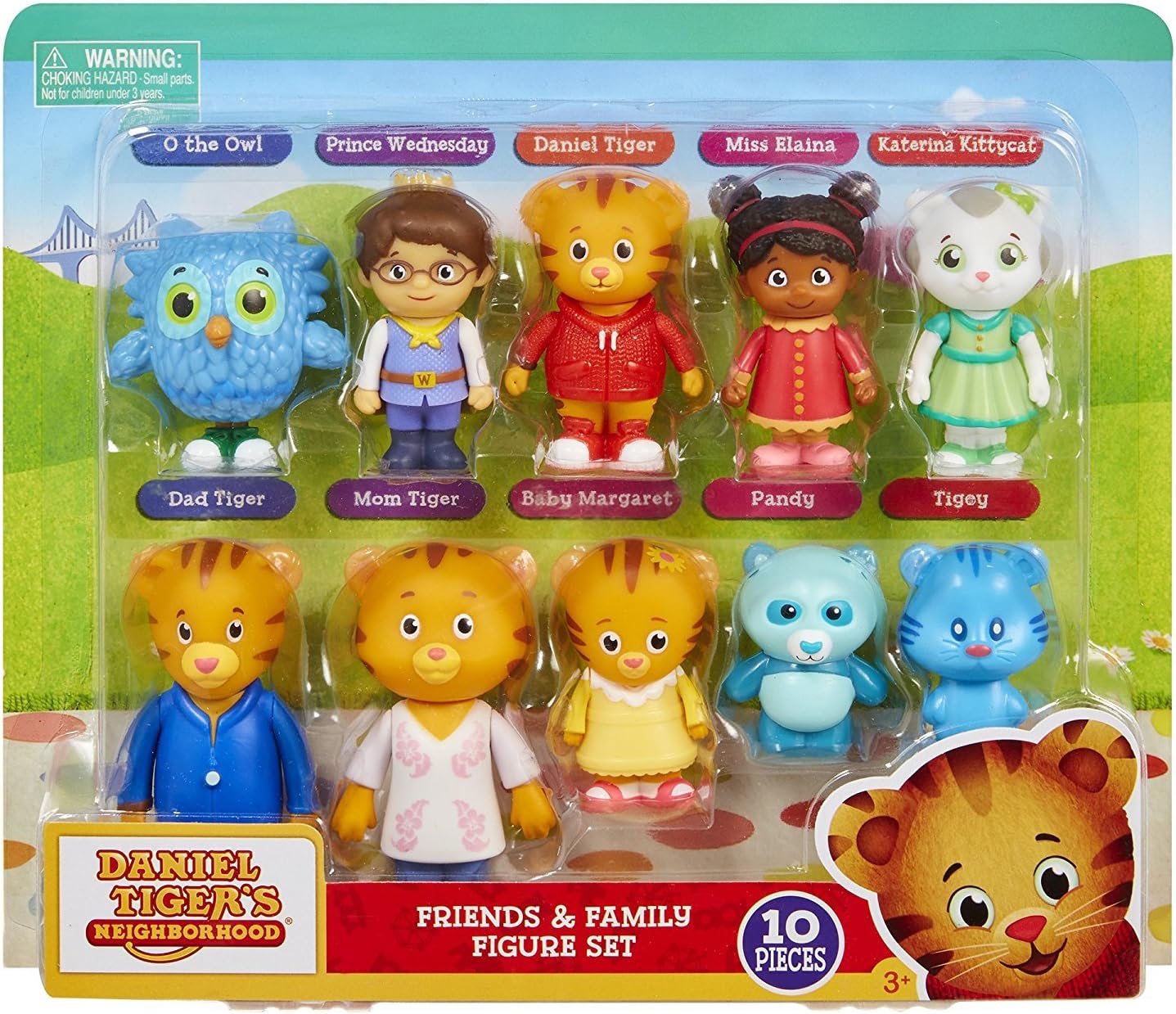 Juego de figuras de Daniel Tiger's Neighborhood, Paquete de 10