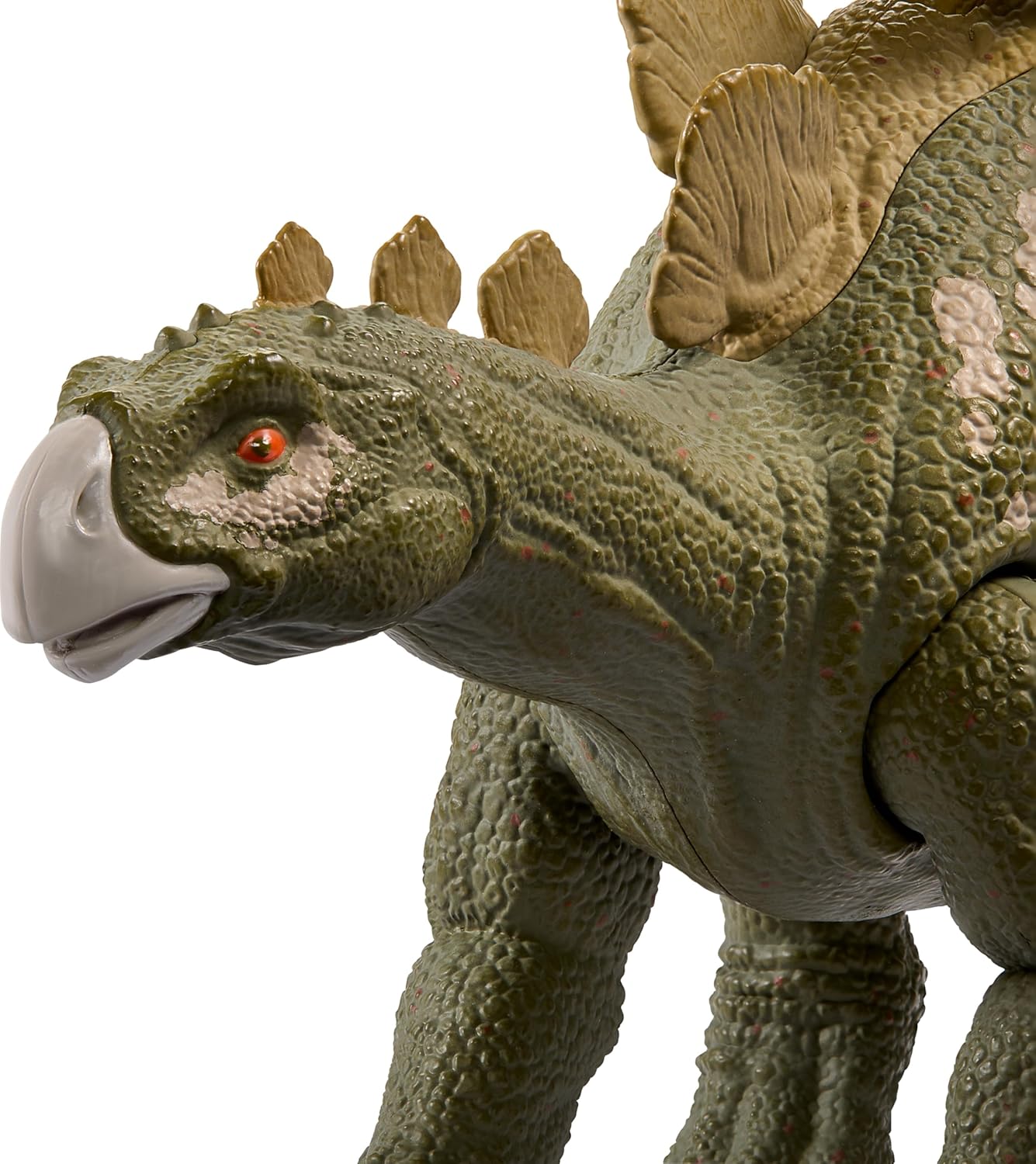 Mattel Jurassic World Wild Roar - Figura de dinosaurio Hesperosaurus con sonido continuo de rugido y acción de ataque