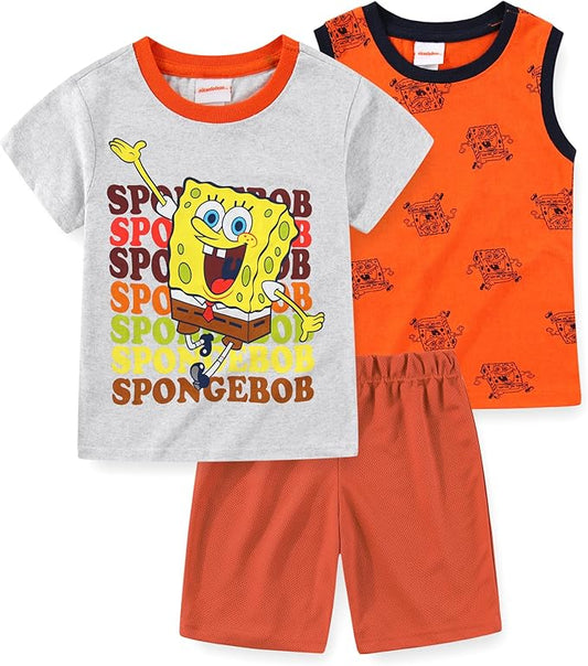SpongeBob SquarePants Nickelodeon - Conjunto de camiseta de manga corta y pantalones cortos