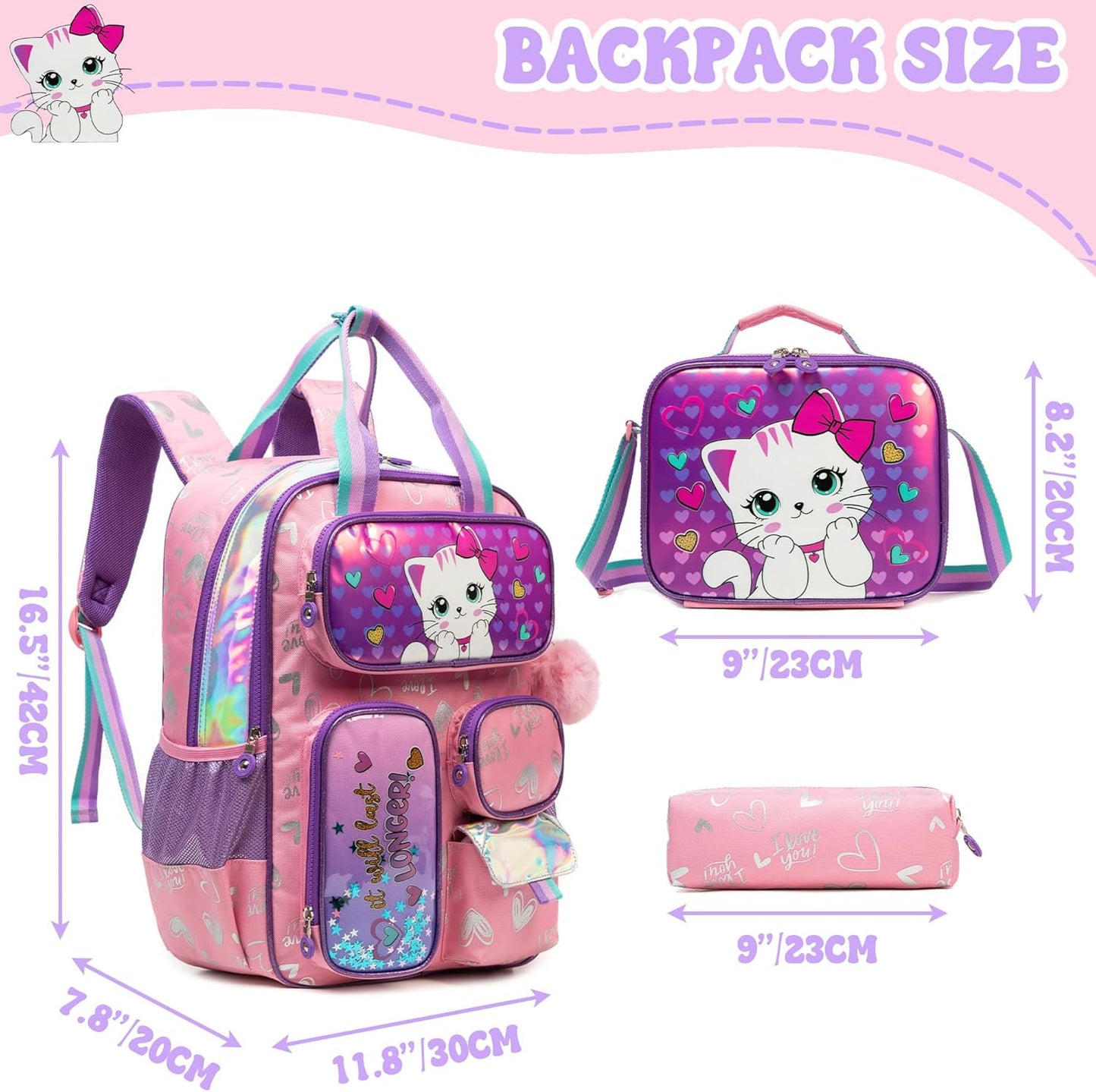 Set de Mochila de 3 piezas 16.5 pulgadas