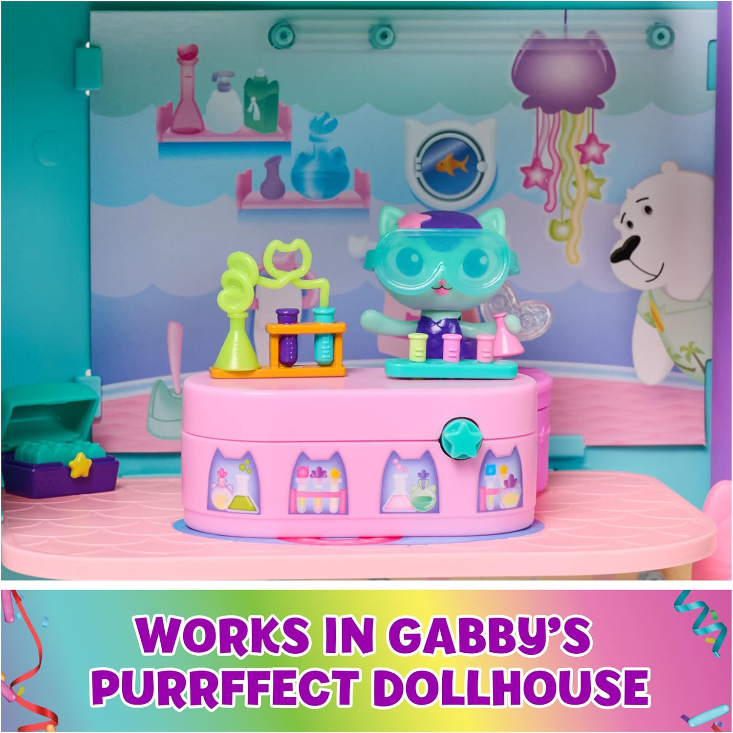 Gabby's Dollhouse, Figura con muebles y accesorios